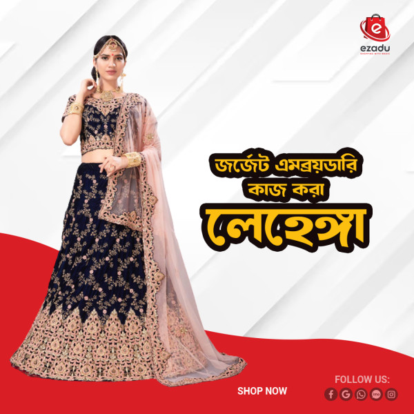 Semistiched Georgette Embroidery Work Free Size Designer Lehenga GL002 466897161_BD-22467144mf