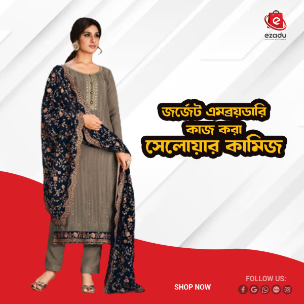 Georgette embroidery work Free Size Salwar kameez suits For women GK043 466897161_BD-22467146lx