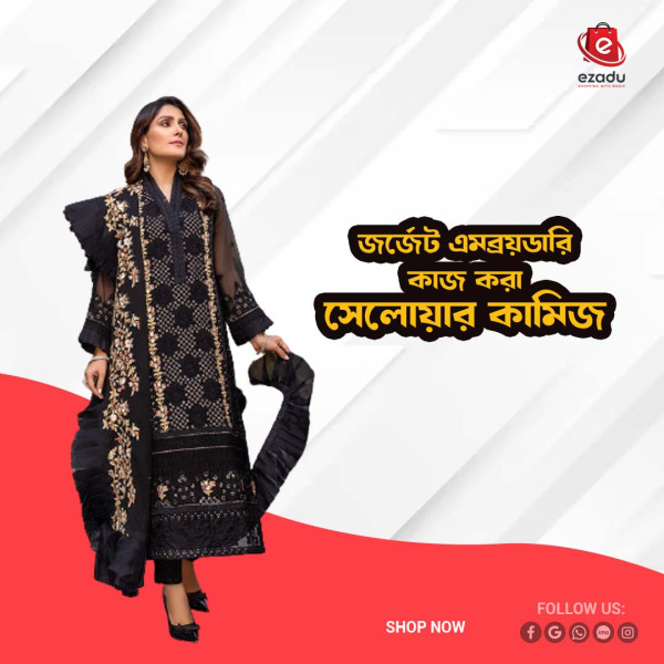 UnStitched Georgette embroidery work Free Size Designer salwar kameez For women GK016 466897161_BD-22467146'l