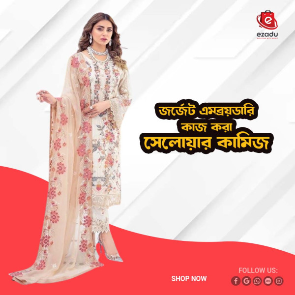 UnStitched Georgette embroidery work Free Size Designer salwar kameez For women GK017 466897161_BD-2246714455mm