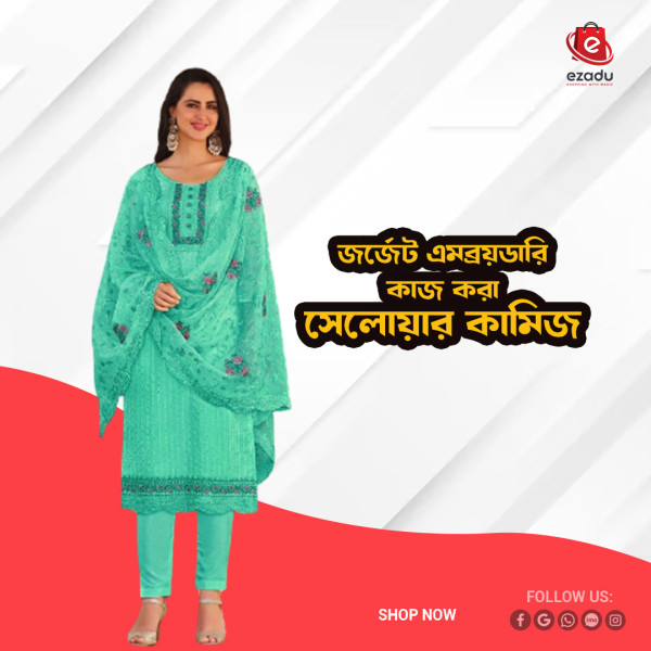 UnStitched Georgette embroidery work Free Size Designer salwar kameez For women GK025 466897161_BD-22467144.v