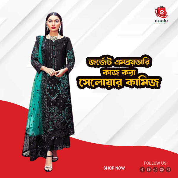 UnStitched Georgette embroidery work Free Size Designer salwar kameez For women GK028 466897161_BD-22467146ls