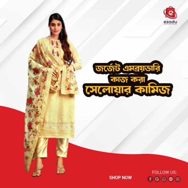 UnStitched Georgette embroidery work Free Size Designer salwar kameez For women GK032 466897161_BD-22467146,tr