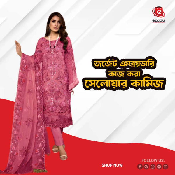 UnStitched Georgette embroidery work Free Size Designer salwar kameez For women GK036 466897161_BD-22467146/,