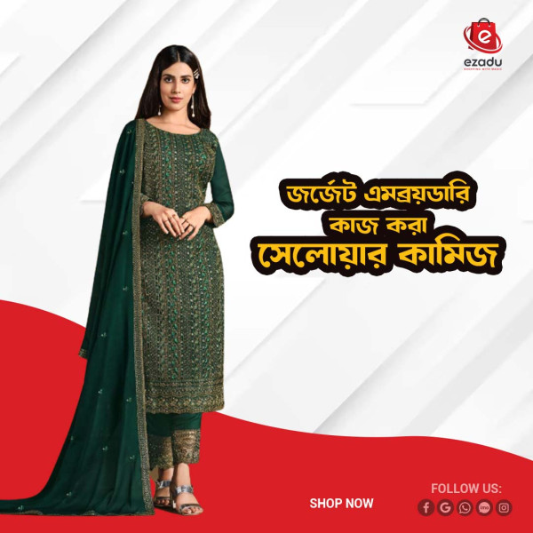 UnStitched Georgette embroidery work Free Size Designer salwar kameez For women GK037 466897161_BD-2246714455/a