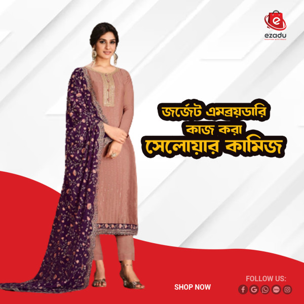 Georgette embroidery work Free Size Salwar kameez suits For women GK041 466897161_BD-2246714mjf