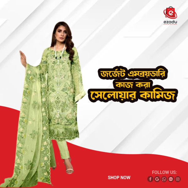 Georgette embroidery work Free Size Salwar kameez suits For women GK048 466897161_BD-2246714dfty