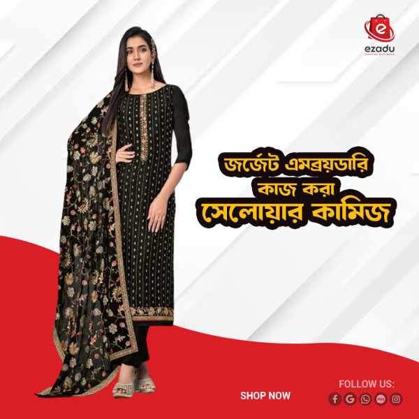 Georgette embroidery work Free Size Salwar kameez suits For women GK049 466897161_BD-2246714ofd