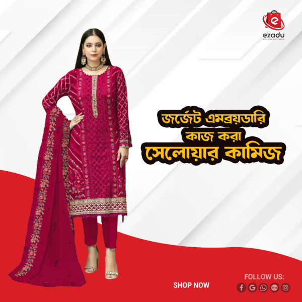 Georgette embroidery work Free Size Salwar kameez suits For women GK050 466897161_BD-2246714lfd