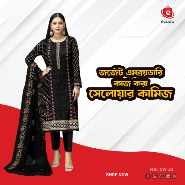 Georgette embroidery work Free Size Salwar kameez suits For women GK051 466897161_BD-2246714mfu