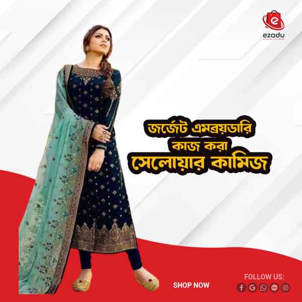 Georgette embroidery work Free Size Salwar kameez suits For women GK053 466897161_BD-2246714lob