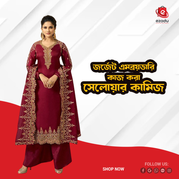 Georgette embroidery work Free Size Salwar kameez suits For women GK054 466897161_BD-2246714.kf