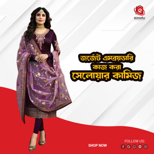 Georgette embroidery work Free Size Salwar kameez suits For women GK058 466897161_BD-2246714shg