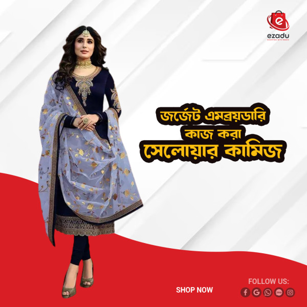 Georgette embroidery work Free Size Salwar kameez suits For women GK059 466897161_BD-2246714liu